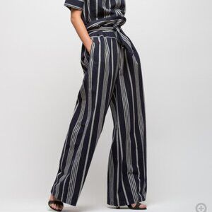 ACE & JIG Paperbag Pant Selvedge,  M,  Navy Blue, stripes